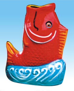 高档幼儿园保洁卫生儿童卡通果壳箱玻璃钢垃圾桶金鱼果壳箱清洁用