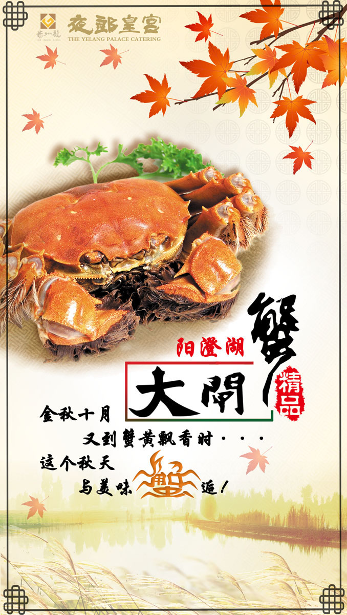 595海报印制海报展板素材844阳澄湖大闸蟹