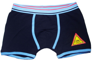 哟呼！PRIMARK*6-8岁男童蓝黑全棉平角内裤平脚四角短裤