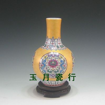 景德镇陶瓷器珐琅彩花瓶工艺品