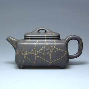 紫砂壶全手工名家壶大赛金奖高工谢永新全手工壶260CC牛盖四方壶