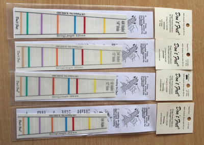 正品 美国Don't Fret 小提琴指板指位标签 把位贴 初学者练琴用