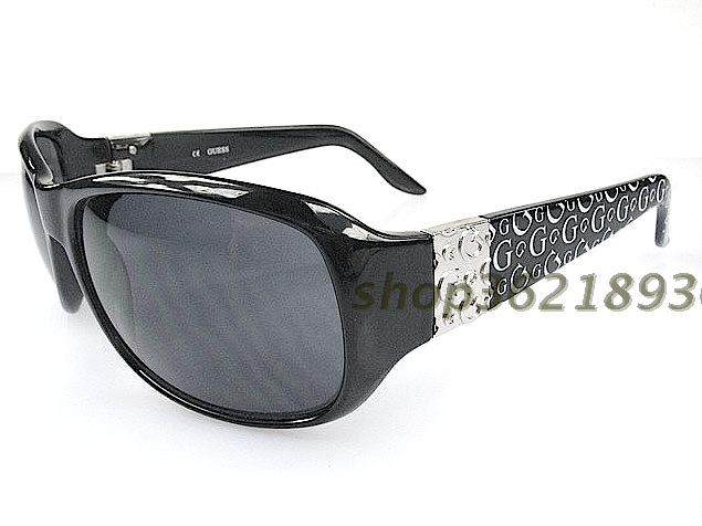 小票美代guess夏季logo镜框女士太阳眼镜墨镜户外遮光镜灰色镜片