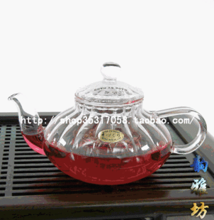 500ML 玻璃茶具 菊瓣壶 十八瓣花茶壶 含内胆