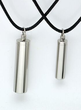 钢色香水瓶吊坠钛钢不褪色316l