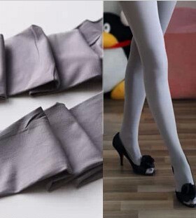 出口日本！森女浅灰色烟灰色天鹅绒连裤袜 春秋不透肉加厚丝袜COS