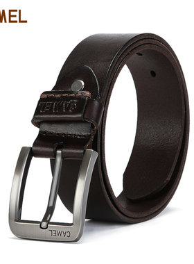 【非卖品】camel骆驼头层牛皮男士皮带牛仔百搭腰带DJ132007