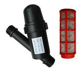 1寸DN32PE网式过滤器120目雾喷喷头过滤器/水处理杂质(晒网过滤器