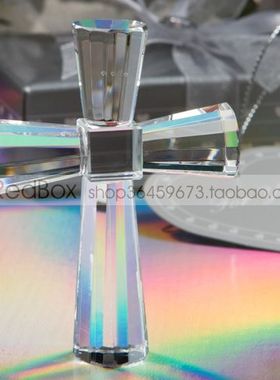 RedBox欧美节日用品婚庆回礼纪念日生日礼物 水晶十字架 创意礼品