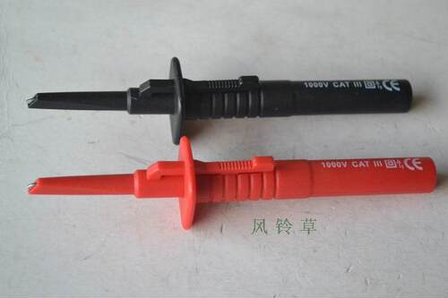 4MM接口推拉式夹测试钩 钩钳式测试钩 全绝缘安全探头挂钩