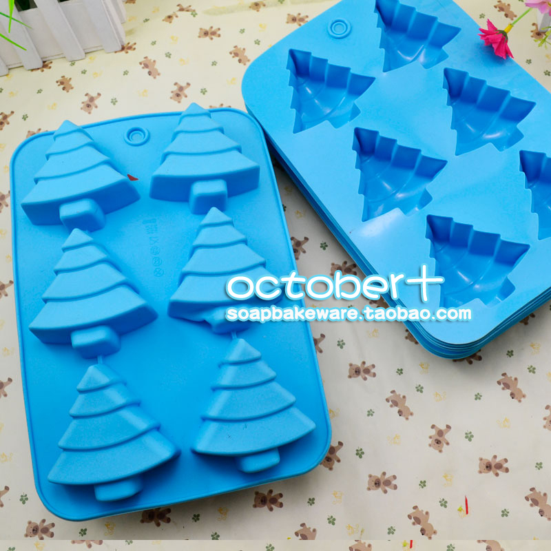 TOLOVE觅爱馆新手试用烘焙圣诞树硅胶蛋糕布丁模具手工皂工具次品