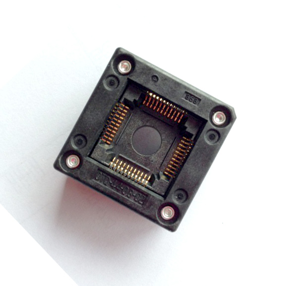 OTQ-44-0.8-02 原装Enplas测试座 烧录座  LQFP44 QFP44 IC插座