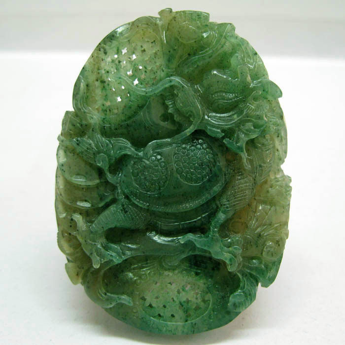 玉如意 南阳独山玉吊坠龙龟天蓝独玉料南阳独玉挂件富贵如意