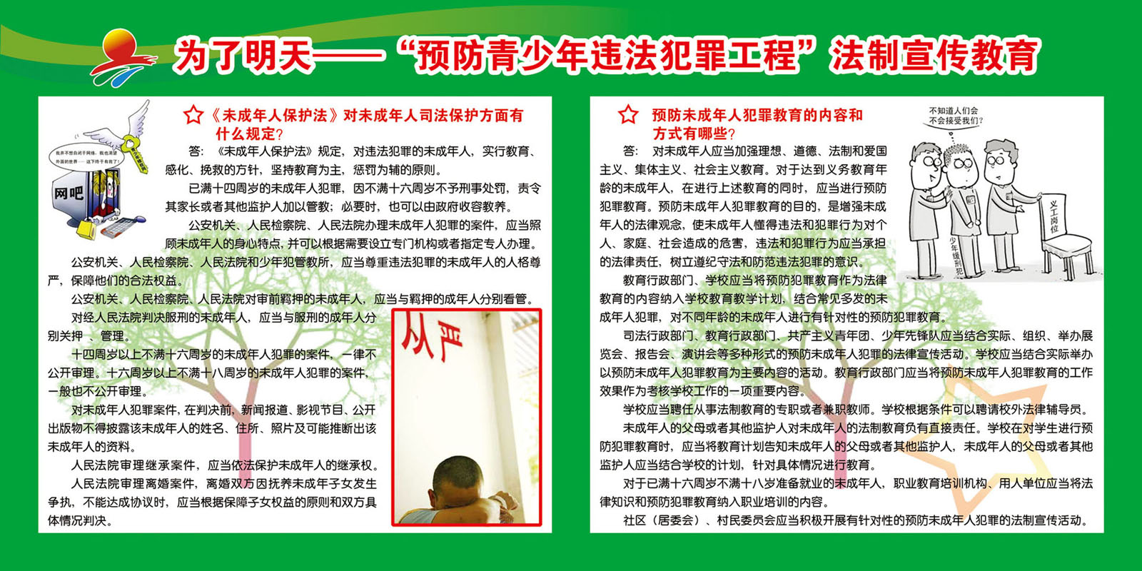 海报印制331展板素材制作防青少年违法犯罪工程 法制宣传教育