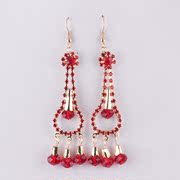 Good pretty Chinese bride wedding toast earrings clothing accessories red styling accessories makeup accessories with earrings