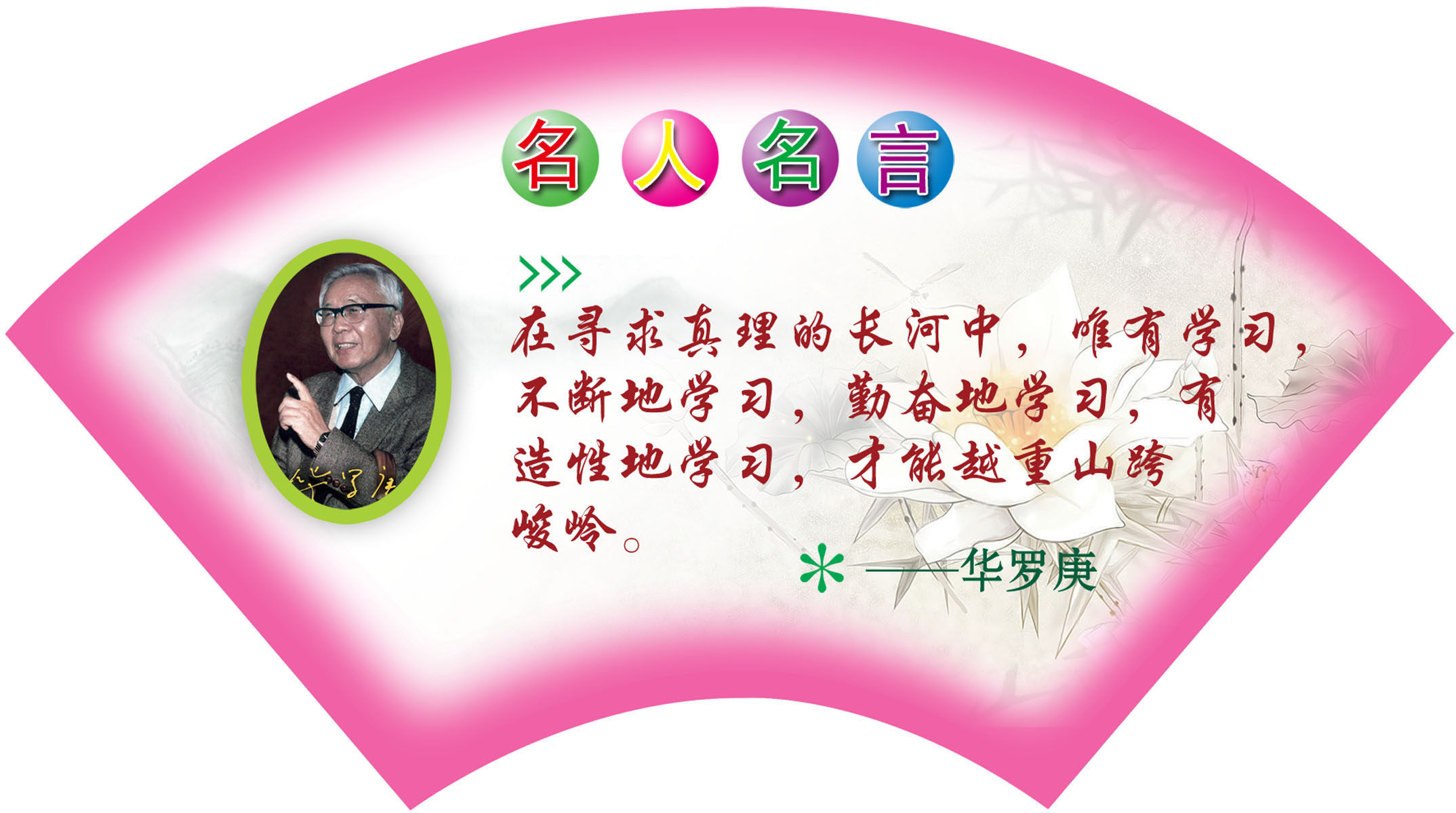 630海报印制海报展板素材384学校文化华罗庚名人名言