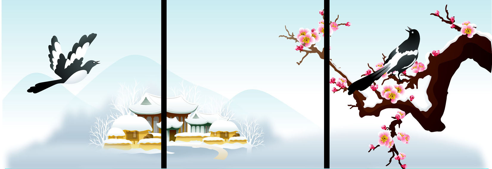 海报印制199书房卧室客厅贴挂画装饰墙壁挂画248喜鹊报喜图cd