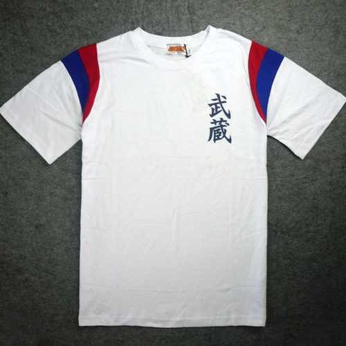 足球服圆领短袖棉质T恤白色