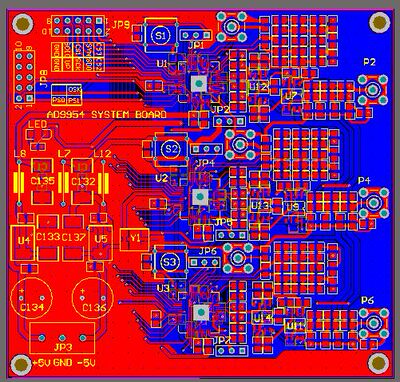 AD9954模块 DDS模块原理图pcb AD9954模块pcb AD9954开发 DDS模块