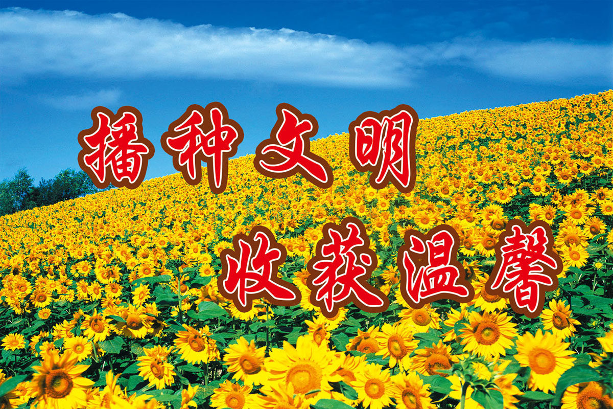 632海报印制海报展板素材717文明用语学校文化播种收获温馨