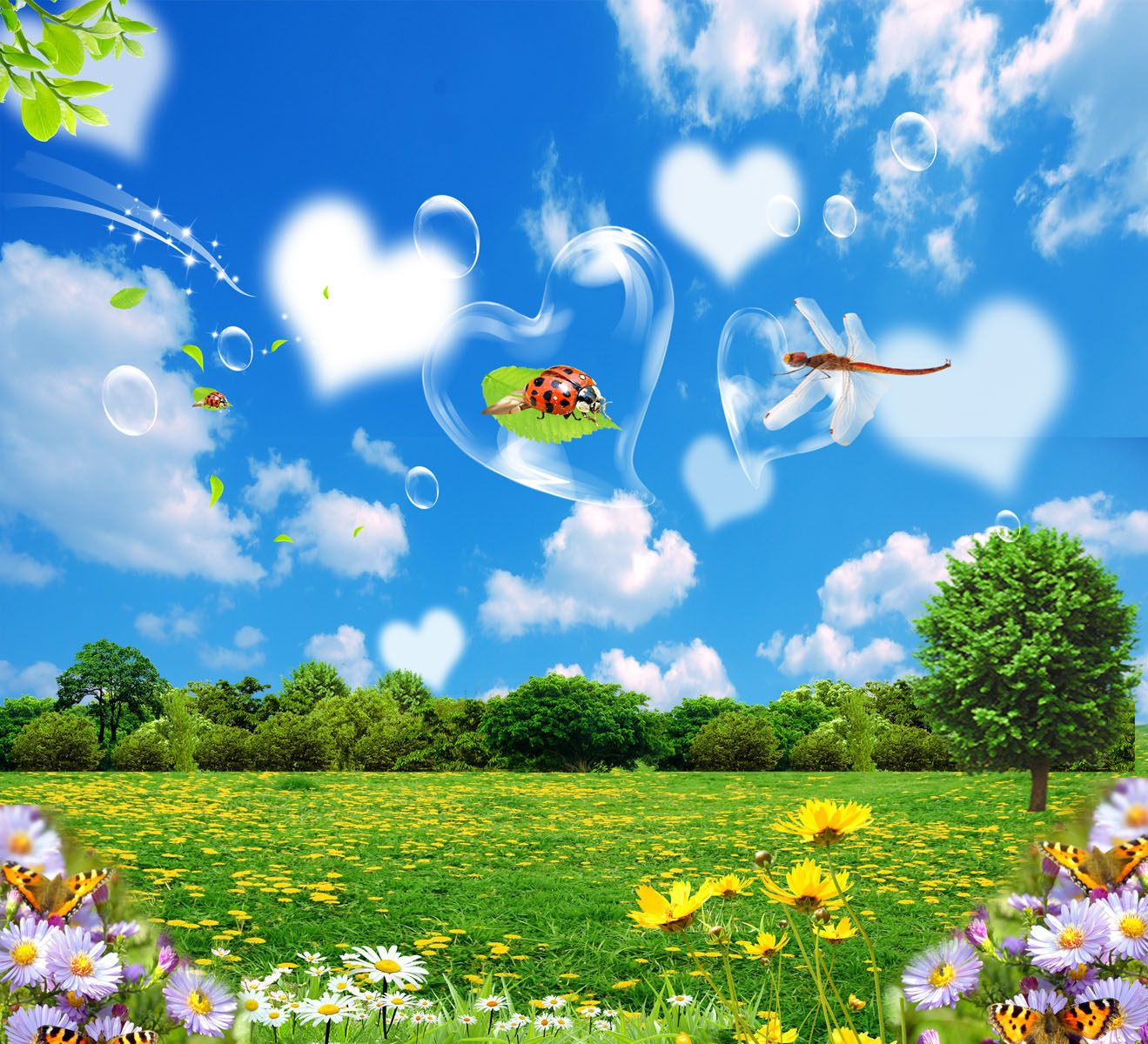 659海报印制展板素材868美丽天空大自然风景画