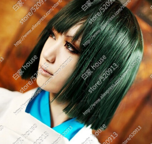 cos假发 无头 园原杏里 千与千寻 白龙 棋魂 塔矢亮 墨绿色短发