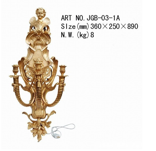 工艺品精美铜铸蜡台(镀金24k )|电动灯泡|烛台 壁挂客厅精品装饰
