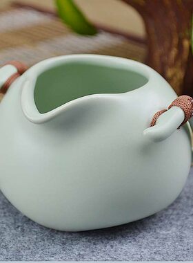汝窑公道杯陶瓷柏采茶海 开片汝瓷 色釉功夫茶具茶道配件