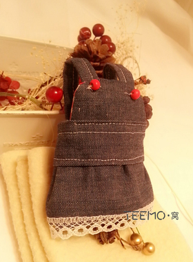 TEEMO·窝 魔王·黄山·兔子·龙猫·貂【松鼠衣服】牛仔连衣裙