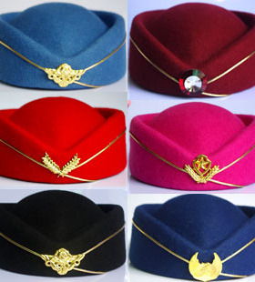 乐队舞台表演空姐帽 贝雷帽式女帽 礼仪演出帽制服帽子