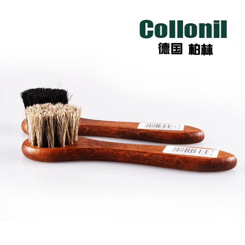 可乐耐collonil进口护理上光圆头马毛刷皮包皮衣上油刷擦皮鞋包邮