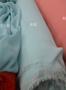 纯色雪纺纱布料 乔其纱面料 服装布匹 舞台diy 上衣裙子里衬里料