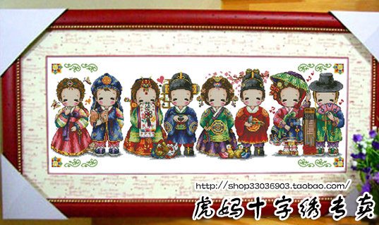 DMC十字绣卡通ZP333金玉良缘cross stitch