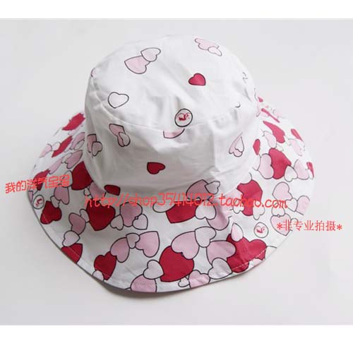 专柜正品 童话故事 女童夏季纯棉花帽 宽边遮阳帽 夏凉帽子8E207