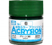 MR.HOBBY/郡仕 N6 绿色 ACRYSION系10ml水性模型油漆
