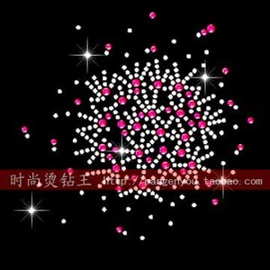 服装辅料 烫图 DIY水钻水晶钻制作繁花四射烫钻图0002#