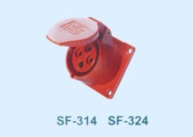 SFE上丰工业插座SF-324 32A 四极暗装直座 IP44 四芯工业插座