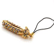 Smiling golden pea mobile phone pendants ornaments encrusted Korean fashion pods Edamame pendant female 35933