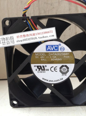 AVC 8025 48V 0.10A DATA0825B8H 四线中兴设备专用风扇 8CM P005