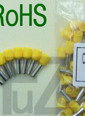 管型端子CE060012针型端子尼龙欧式 6平方黄色E6012 100只/包