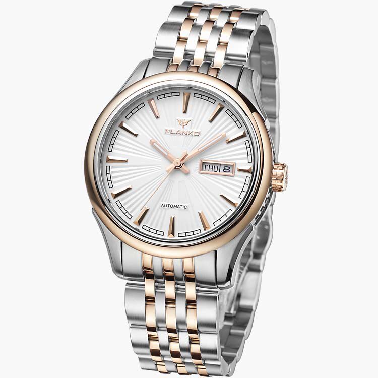 正品 名表佛朗戈男表 全自动机械双日历手表 皇家经典f-9002g