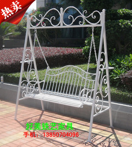 欧式创意铁艺户外加粗豪华秋千摇椅阳台躺椅室内吊篮吊椅现货批发
