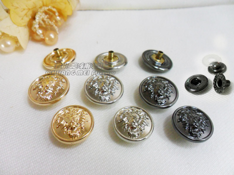 高档金属钮扣皮衣四合扣服装辅料