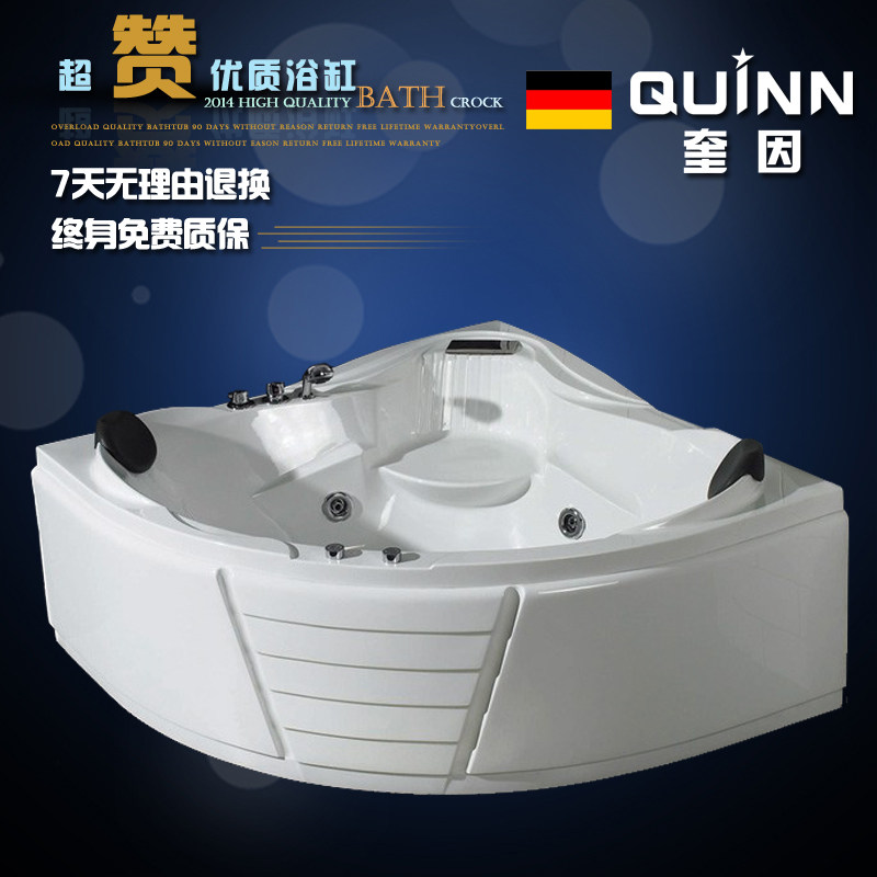 QUINN/奎因卫浴 恒温三角扇形亚克力气泡 冲浪按摩浴缸 1.5*1.5米|msdalam kategori keluarga memasang ibu, kelengkapan peribadi, tab mandi, tab mandi - dari Buy2taobao.com untuk memberikan perkhidmatan ejen Taobao profesional membeli