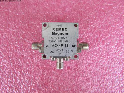 进口 MC44P-12  4-12GHz SMA 射频微波同轴双平衡混频器 RF/LO=4-12GHz IF=DC-3GHZ LO DRIVE：+10DBM SMA接口