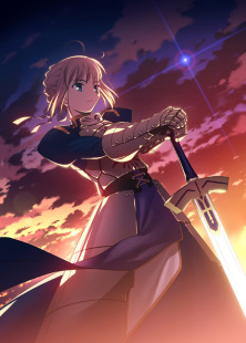 日本动漫海报 圣杯之战命运之夜Fate/stay night动漫装饰画D7508C