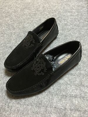 美国磨砂漆皮低帮平底乐福鞋