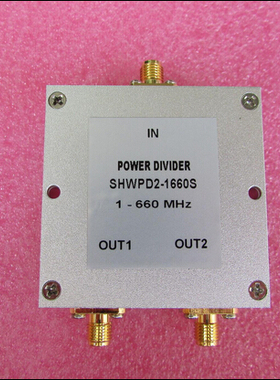 1-660MHz 1W SMA N RF 射频同轴 2路 一分二功分器 频率可定制