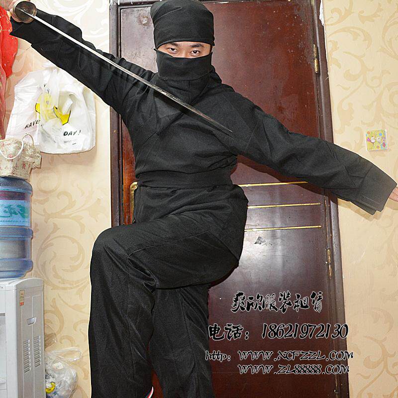 古装 夜行服 刺客 黑衣人小偷强盗忍着服装租赁 年会演出服装出