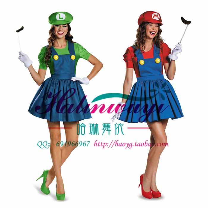 cosplay化妆舞会马里奥演出服
